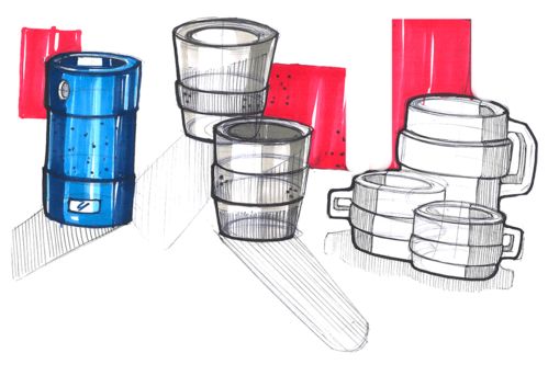 手绘口粮 超干净产品设计手绘草图——浊度计的纯粹之美